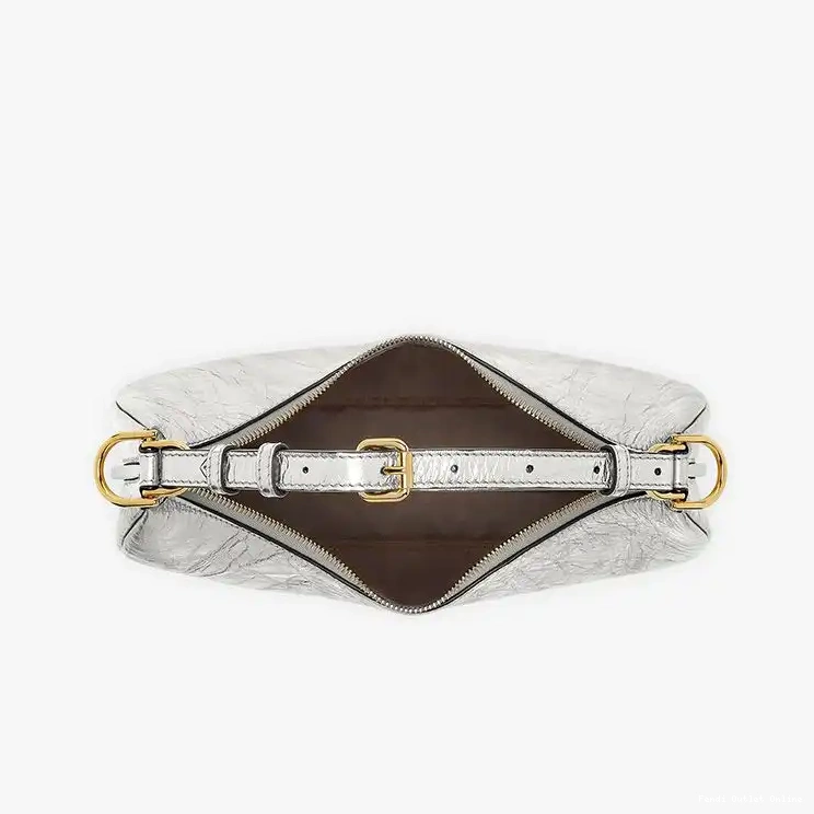 Affordable Hobo Silver Fendi In Bag Fendigraphy Calf Leather Small 0622